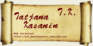 Tatjana Kašanin vizit kartica